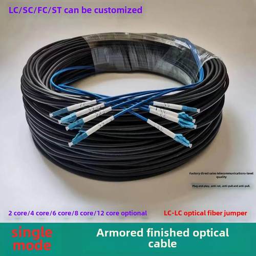 Lc无熔光纤单模光纤成品2芯/4/6/8头光纤跳线（可定制）