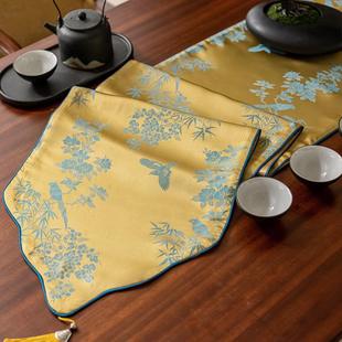 宋代美学桌旗桌布禅意风国风茶旗斗柜长条盖布巾桌垫茶桌茶席床旗
