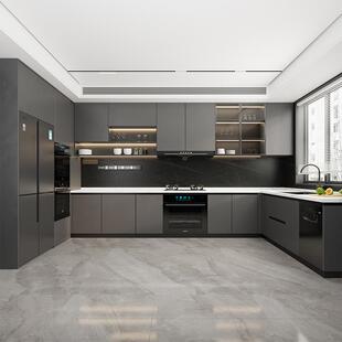 上海简约整体橱柜定做橱柜定制中岛台开放式厨房岩板厨柜全屋定制