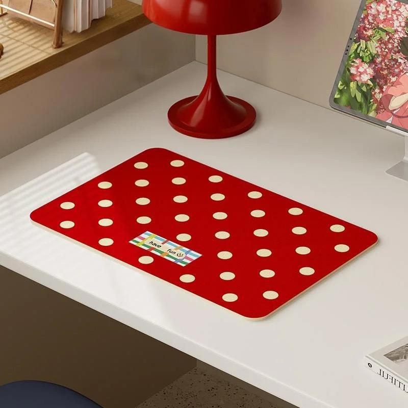 覆古彩色波点皮革餐垫吸水吸油可擦免洗 pvc鼠标垫杯垫碗垫隔热垫