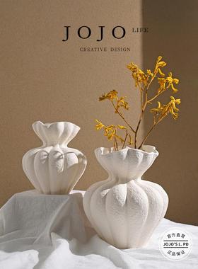 JOJO'S L. PD.Warm.法式花瓶白色高级感摆件客厅桌面复古 | 温润