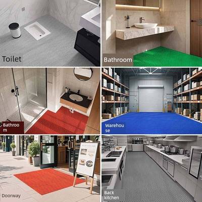 公共场所防滑地垫厨房浴室酒店洗手间镂空网眼防水地垫塑料防滑垫