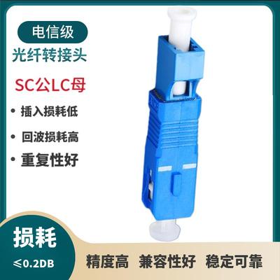 FC公-LC母光纤转接头连接器SC-LC转换头SC-FC-LC红光笔光功率计