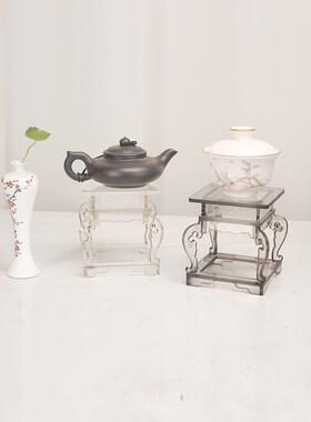 小波古架文化玩具陈列收纳架摆件佛像珠宝底座收纳架茶几紫砂壶摊