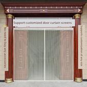 无痕免钉纱门风水软纱门房门入户门隐形门帘纱网纱帘静音双开寝室