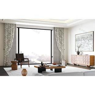 米兰窗帘2025春季新款布兰妮B4801系列羽锻绒轻法式复古风