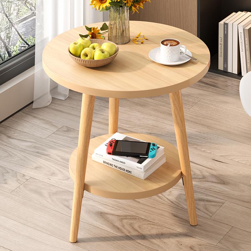 网红小桌子卧室坐地轻奢茶几客厅家用飘窗简约休闲阳台小圆桌实木