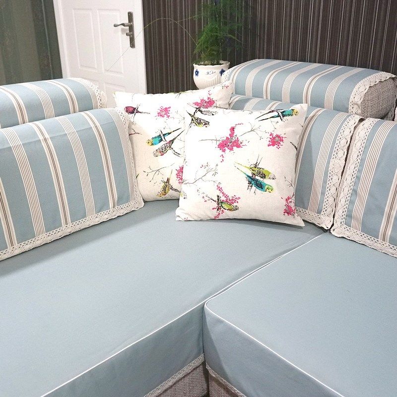 好多家沙发套子布艺沙发垫四季坐垫罩棉麻全包秋冬防滑定做沙发笠