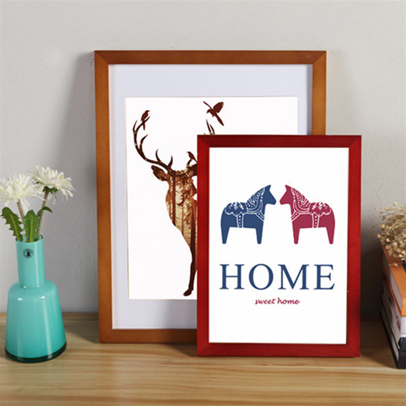 实木相框 画框 拼图框4k8k16寸20寸28寸30寸32寸简约窄边儿童影楼