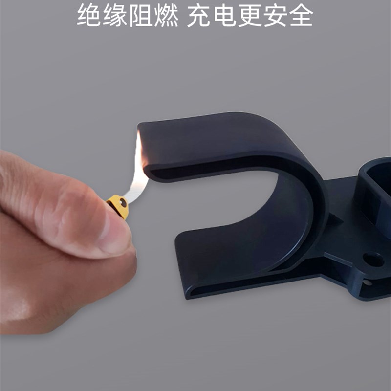 充电桩枪头锁防盗桩挂钩挂架座固定支架电动汽车插座器新能源挂线图片