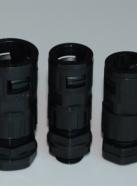 尼龙浪管电缆管接头塑料波纹管电缆固定头双锁紧软管电缆格兰头厂