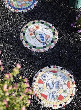 新室外垫脚石经典创意花园踏步板防滑别墅铺路汀步石庭院草坪装饰