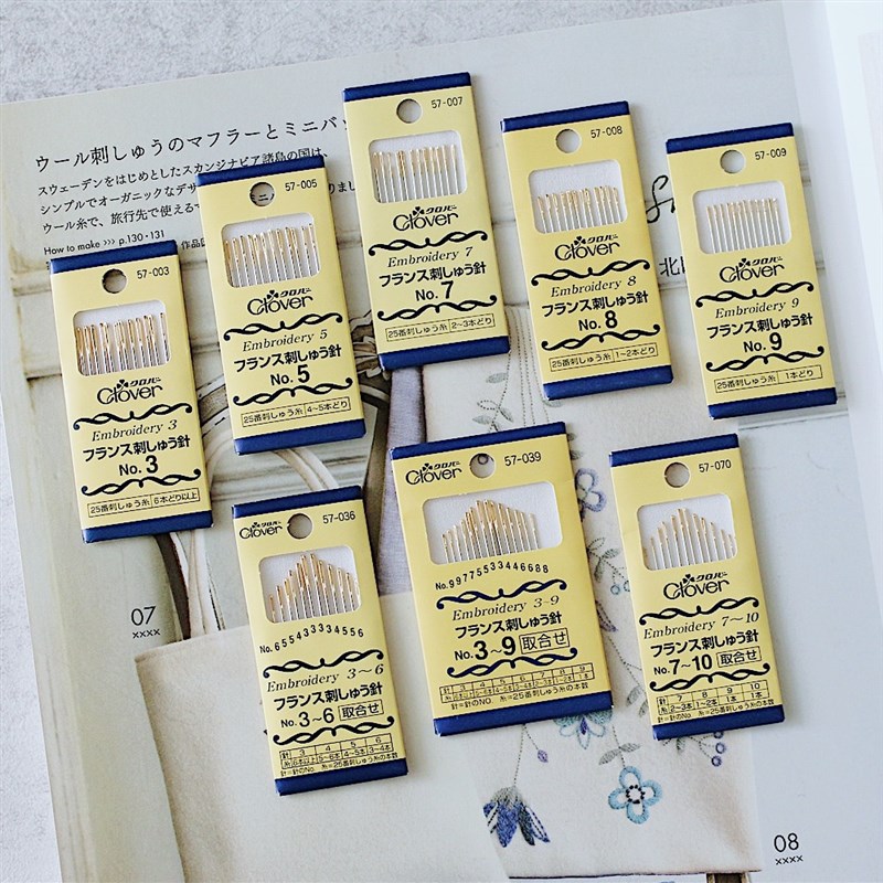 欧式刺绣针 法国绣 57-039 进口可乐(CLOVER) 法国刺绣针57-003