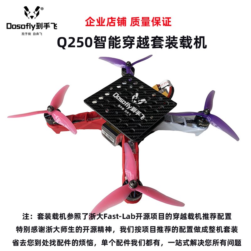 Q250无人机DIY套件Pixhawk4飞控穿越机PX4FastLab智能视觉集群EGO