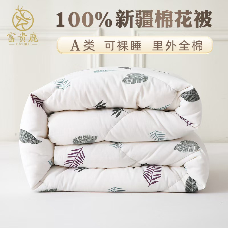 100%新疆天然纯棉花被春秋被冬被