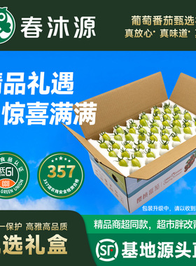 【减肥健身也能吃】春沐源绿色葡萄番茄爽口爆汁选好果青色圣女果