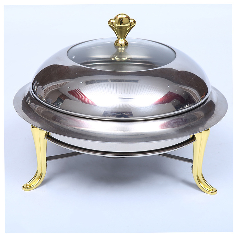高档不锈钢酒精炉 商用酒店不锈钢霸王传统锅节日生日自助餐炉