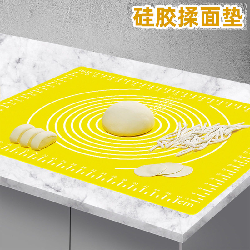 揉面垫硅胶垫带刻度面粉垫子防烫隔热垫家用不沾和面垫烘焙擀面垫