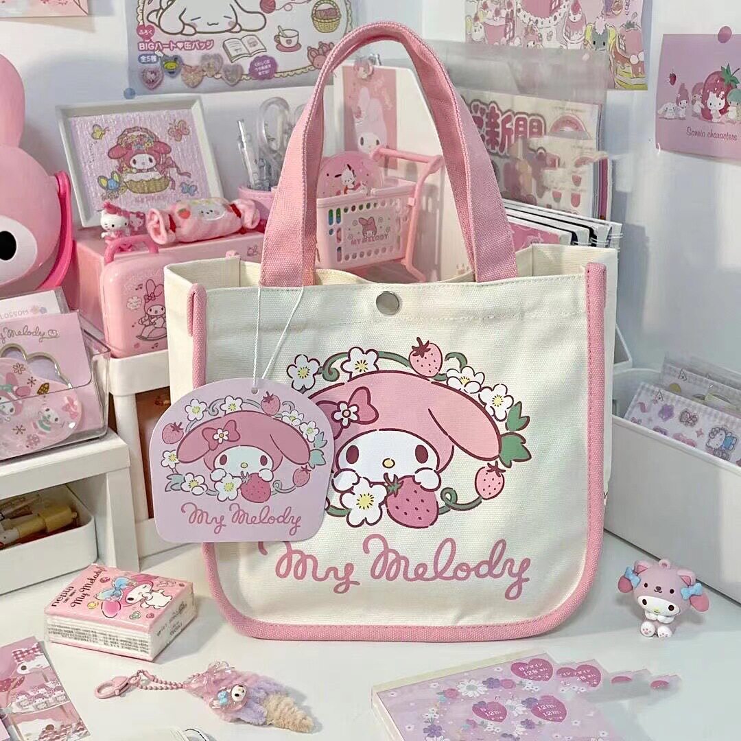 便当包手拎包手提袋可爱印花上班学生妈咪包大容量托特袋便携时尚