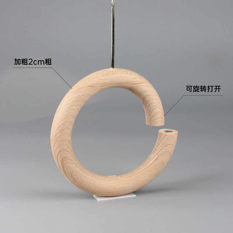 5ZV7服装店挂钩s钩衣架挂衣陈列圆环圈圈道具展示实木挂版衣