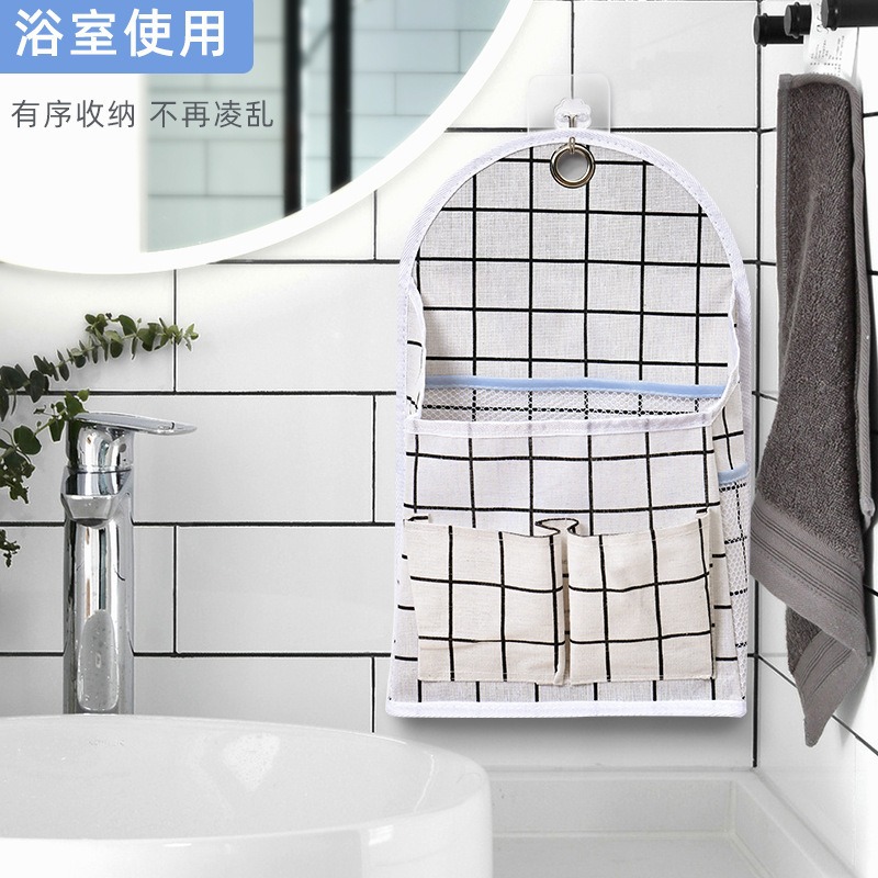 布艺收纳挂袋学生宿舍墙挂式袋子厨房门后墙上置物架小布袋子
