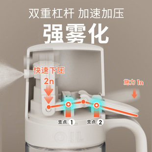 喷油壶厨房家用高鹏玻璃喷雾化油喷壶空气炸锅喷油瓶不挂油食品级