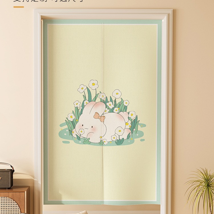 2025新款门帘卧室隔断帘厨房卫生间遮挡帘主卧半截挂帘免打孔