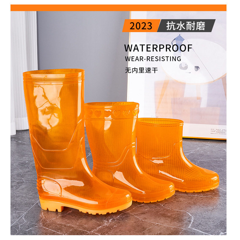 雨鞋无内里渔民鞋速度干厨房鞋雨靴男高筒劳保胶鞋防臭鞋防滑水鞋