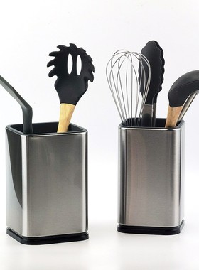 厂家直销不锈钢430刀座沥水刀具架收纳刀架Kitchen Knife Holder