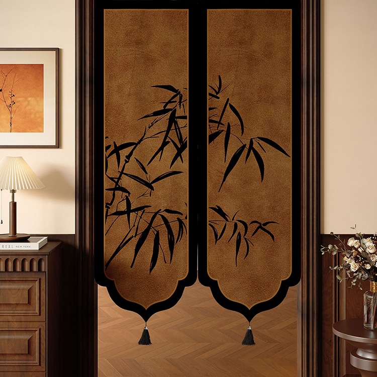 门帘隔断帘2025新款厨房遮挡帘子卫生间衣柜布挂帘中古风半帘