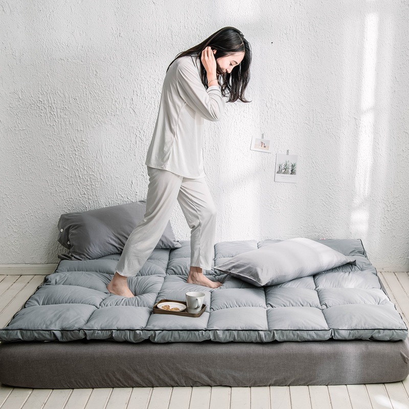 加厚羽绒棉软床垫单人学生宿舍床褥子垫背双人家用可折叠防滑床垫