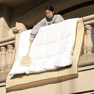 晒被子铺阳台栏杆楼顶晒棉被床单绳子晾衣架被垫子收纳便携折叠