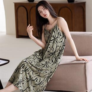 睡裙女睡衣家居服带吊带跨境 爆款 胸垫2025新品 休闲莫代尔夏季