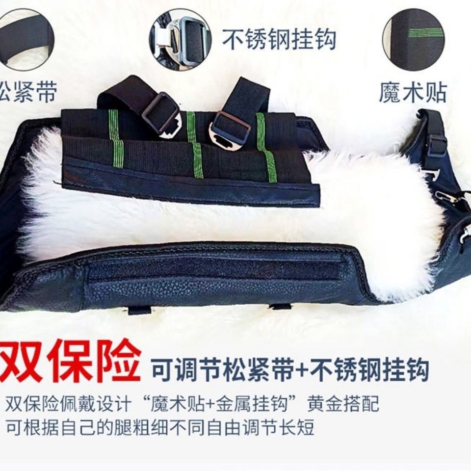 冬季保暖羊绒羊毛护膝真皮关节疼老寒腿加长护腿男女骑车防风之新