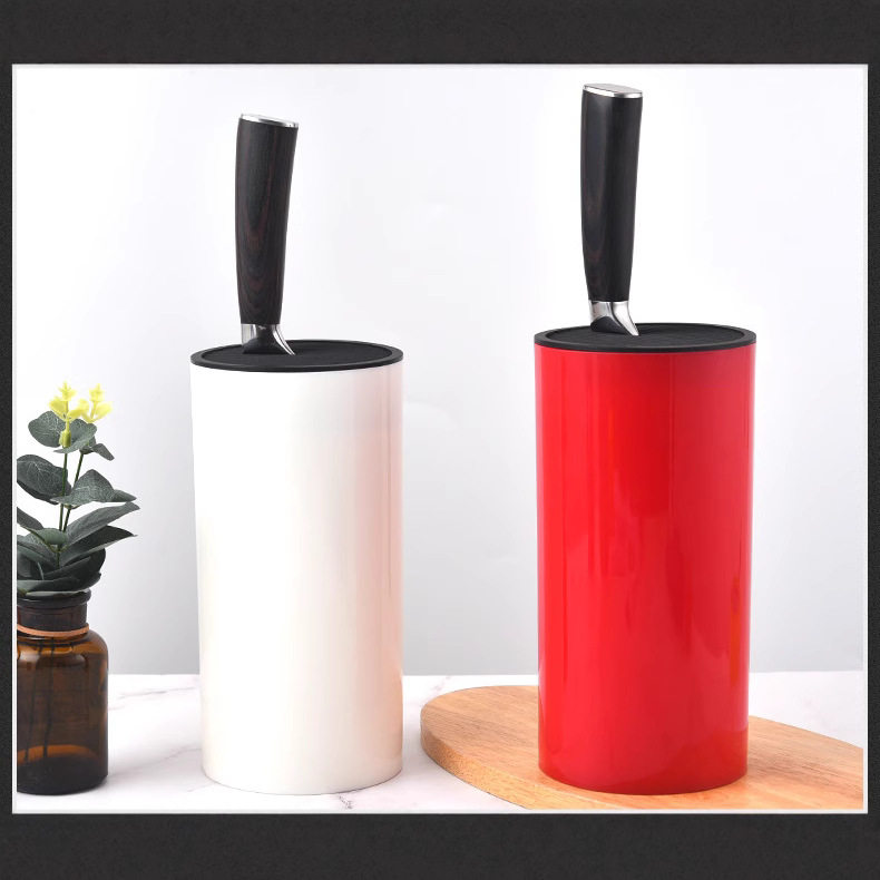现货 厨房刀架 菜刀筒 塑料厨房刀具收纳架 自由插刀桶家用北欧风