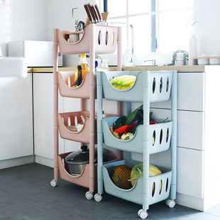 厨房置物架落地多层水果蔬菜架调料用品家用大全菜篮子筐收纳框子