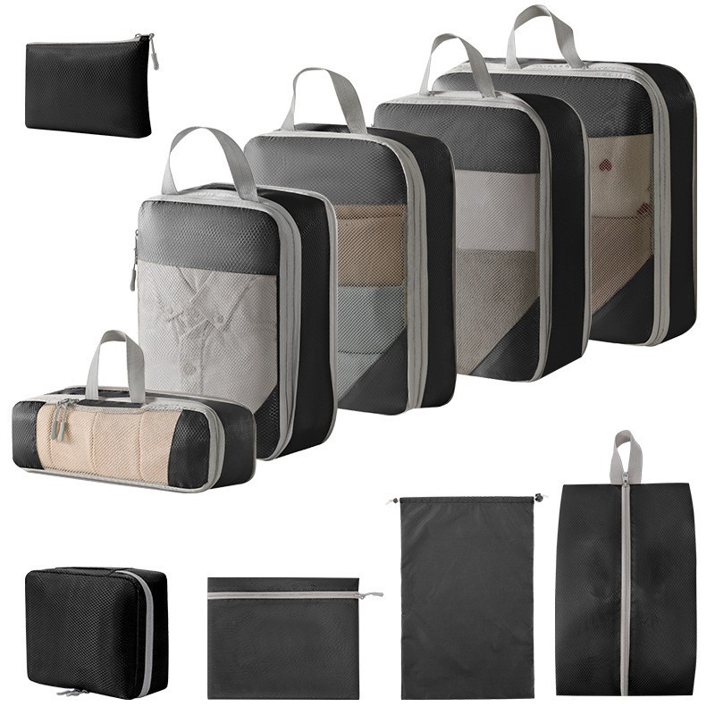 高品质旅行收纳袋压缩网面五件套行李箱衣服整理收纳多组合套装
