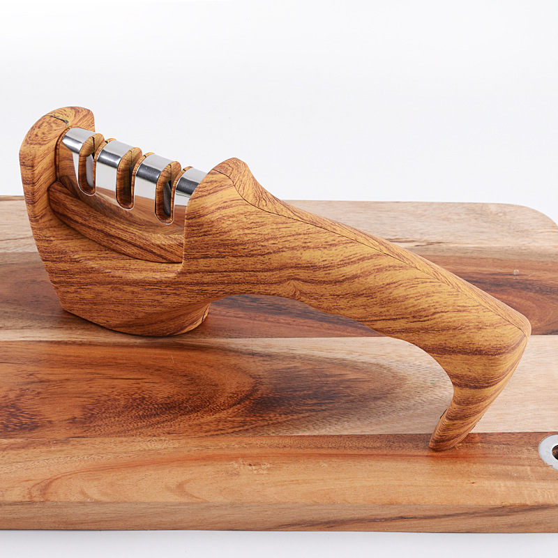 家用磨刀器小型金刚石磨刀工具厨房磨刀石厨师手动手摇菜刀