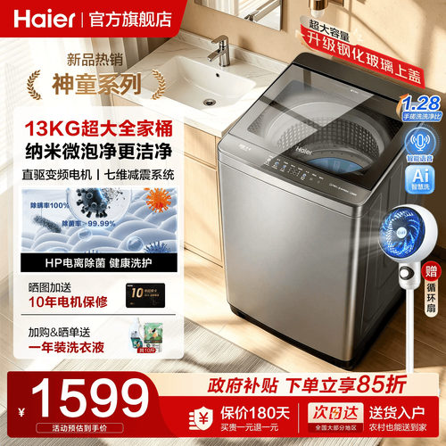 海尔波轮13kg大容量防缠绕洗衣机