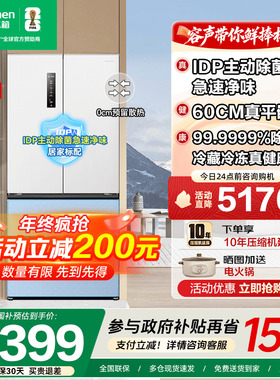 容声517L双净平嵌法式多门零嵌入式白色电冰箱BCD-517WD2MPQLA