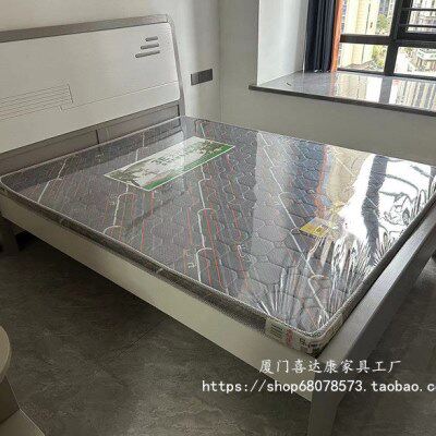 厦门实木床简约现代1.21.51.8经济型白色烤漆床单人床双人床