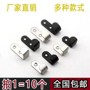 不锈钢挂钩子强力实心挂衣钩相框隐形钩子门后钥匙钩挂包钩黑色