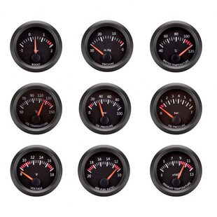 仪表52mm电压表水温表油温表涡轮增压表赛车用12V通用型 汽车改装
