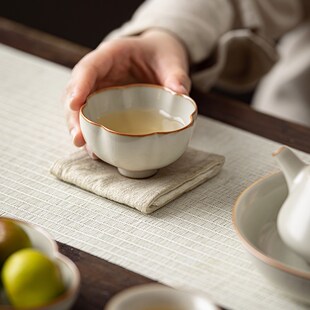 汝窑主人杯家用陶瓷茶杯个人专用单杯品茗杯功夫茶具单个普洱茶碗