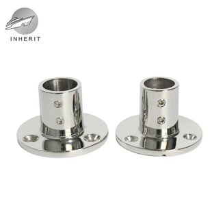 嵌入式 90度圓管座 甲板管座 法蘭底座 加厚不銹鋼316管座 25mm