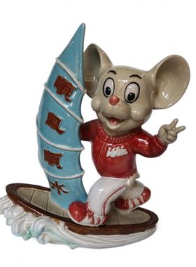 石湾陶瓷公仔工艺品十二生肖家居装饰摆件动物玄关老鼠一帆风顺