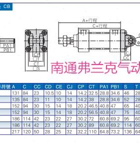 亚德客JSI气缸CB附件F-JSI80CB  F-JSI100CB  F-JSI125CB