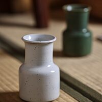 東榮干鮮花插花茶桌禪意擺件小花瓶客廳古風(fēng)純色水養(yǎng)日式桌面陶瓷