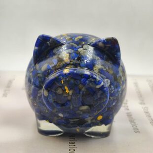 5猪6cm水晶滴胶摆件约 饰办公桌尺寸碎卧室客厅 好记石家居装