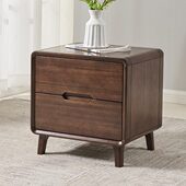 头柜全实木带现代简约家居北欧卧室床边柜抽储物柜黑胡桃木床